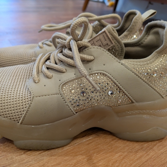 Steve Madden Shoes - Steve Madden Tan Sneakers with Rhinestones